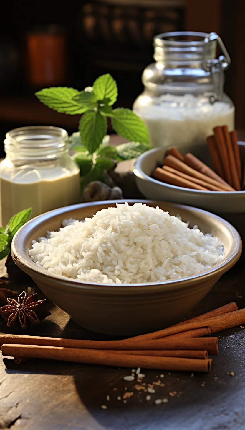ingredientes para la receta tradicional de arroz con leche 