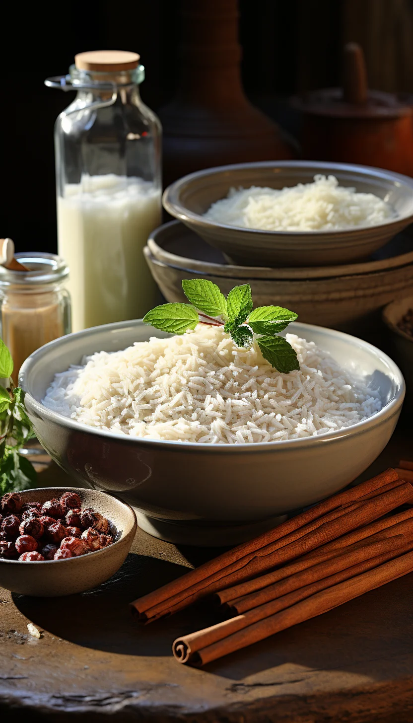 ingredientes de arroz con leche y nata